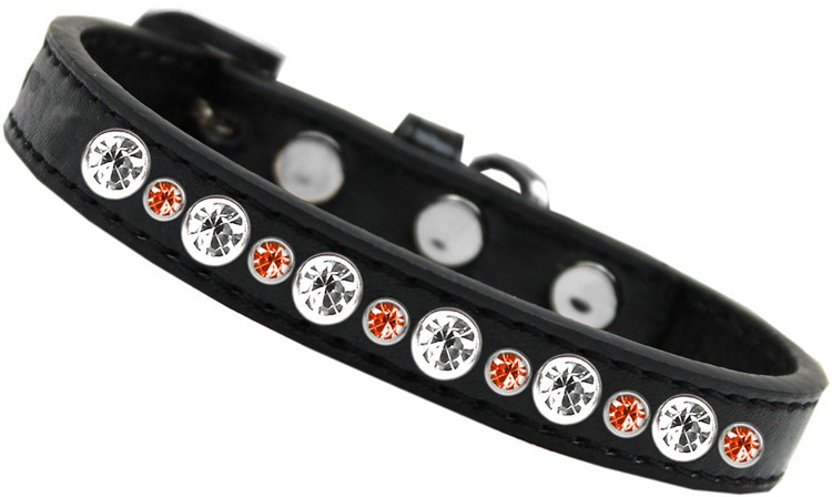 Posh Halloween Jeweled Dog Collar Black Size 10